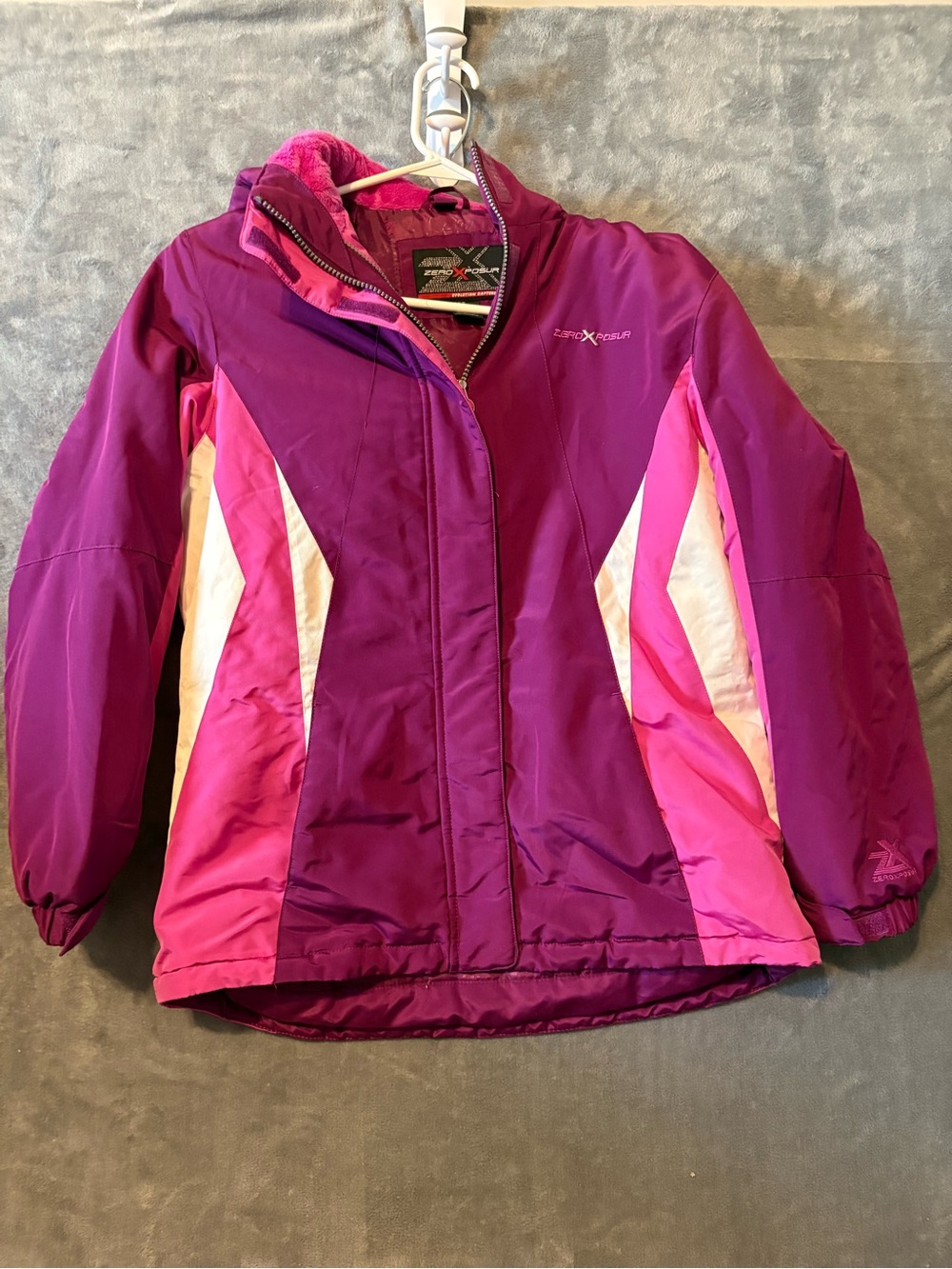 ZeroXposur Girls' Purple & Pink Insulated Puffer Jacket
